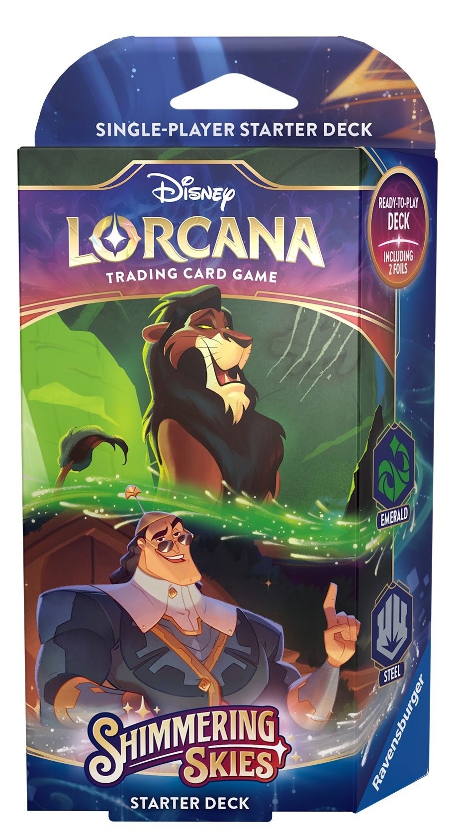 22477-WLKLQ-Disney-Lorcana-TCG-Shimmering-Skies-Starter-Deck-Emerald-Ste